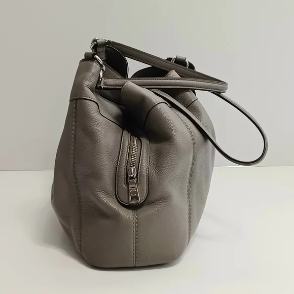 COPY - COACH Lexy Grey Pebble Leather Three Compartments Shoulder Bag #F57545 - Picture 3 of 15